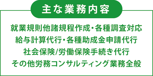 主な業務内容